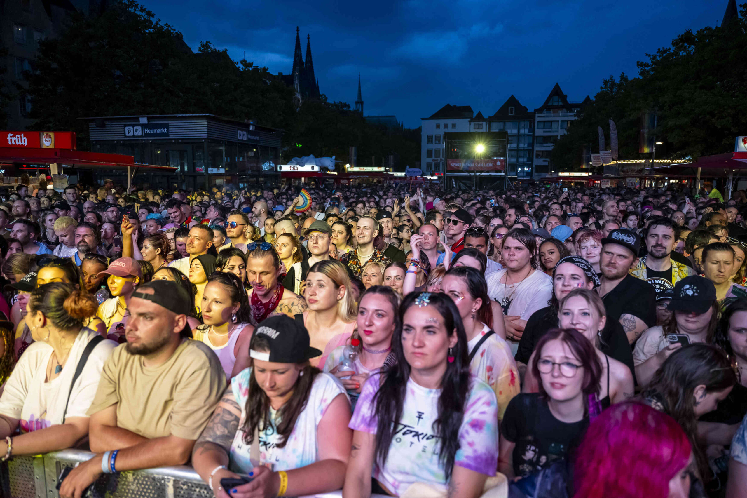 Bill Kaulitz ( Sänger), Tokio Hotel rockt den Heumarkt bei der Cologne Pride, Köln, Heumarkt, 20.07.2024, Foto: Alexander Franz